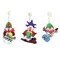 Roman Skiing Fishing and Golf Pop Art Christmas Ornaments - 5.5" - Set of 6